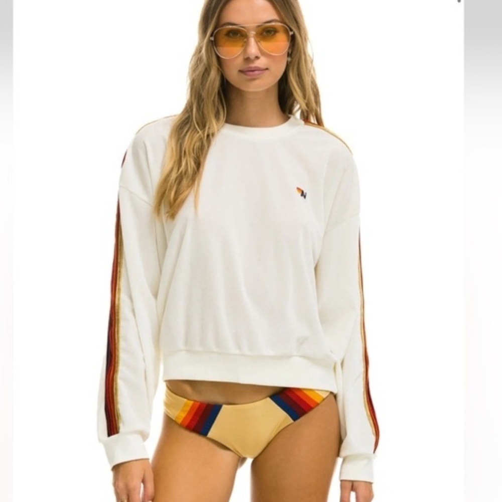 Aviator Nation Classic Velvet Relaxed Sweatshirt